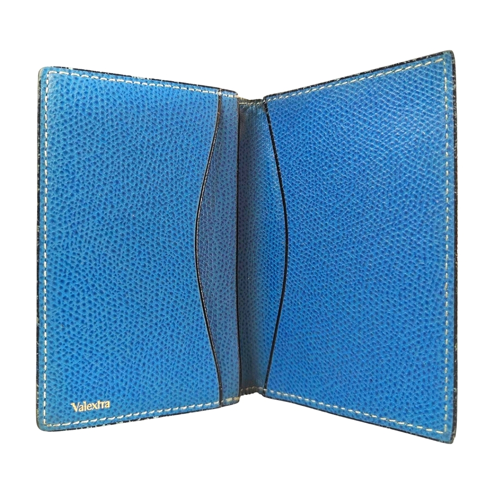 Valextra Onda Card Case In Cobalt Blue - Picture 2 of 13